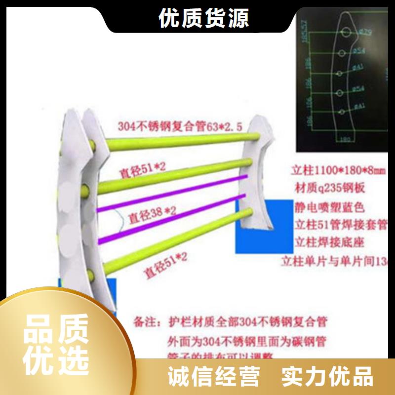 桥梁防撞护栏-不锈钢复合管真正的源头厂家