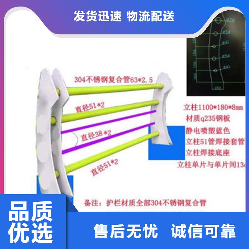 【不锈钢复合管护栏】桥梁防撞护栏实体厂家