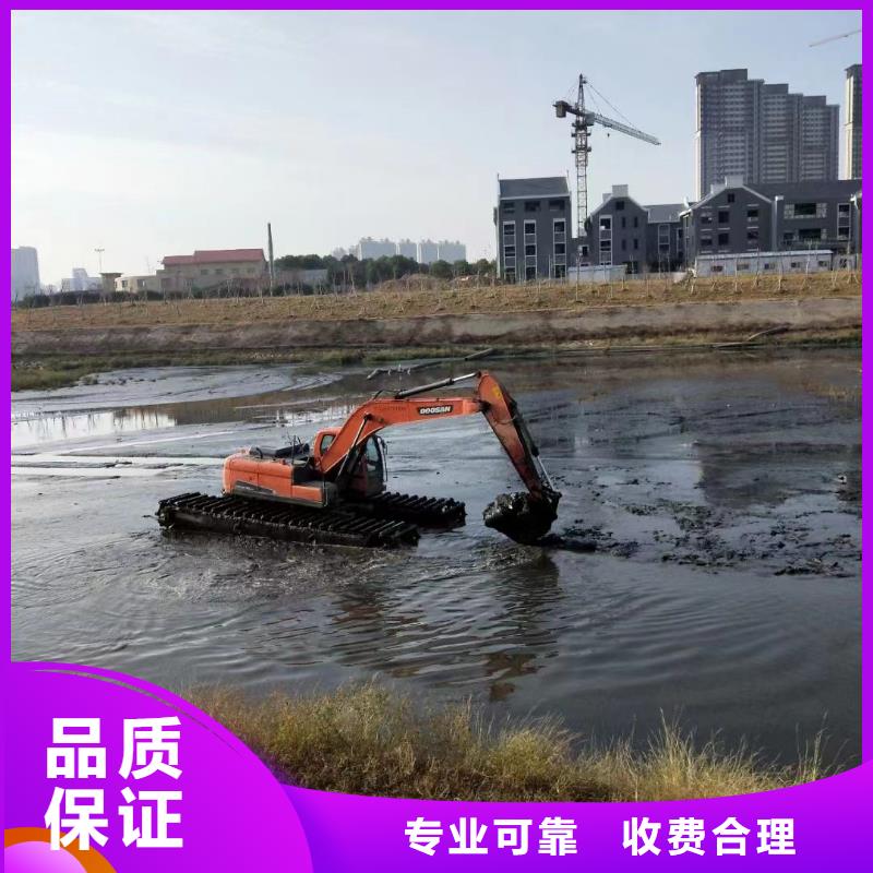 临高县河道清淤团队水路淤泥船挖掘机