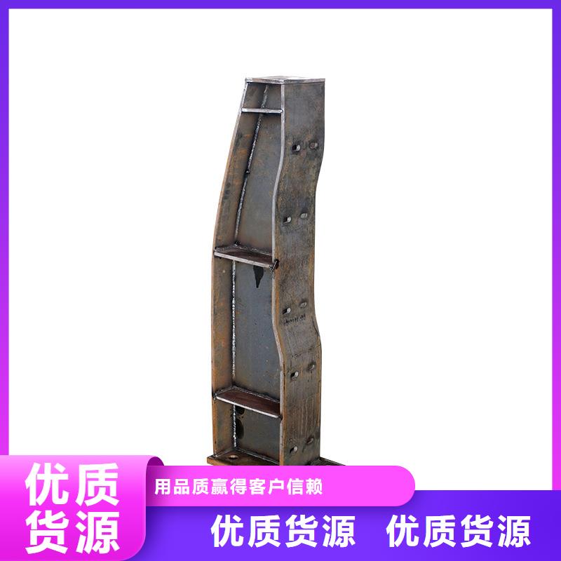 河道护栏钢背木护栏严谨工艺