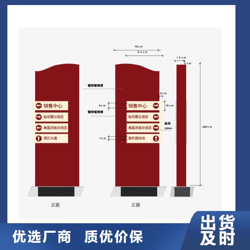 小区精神堡垒导视牌终身质保