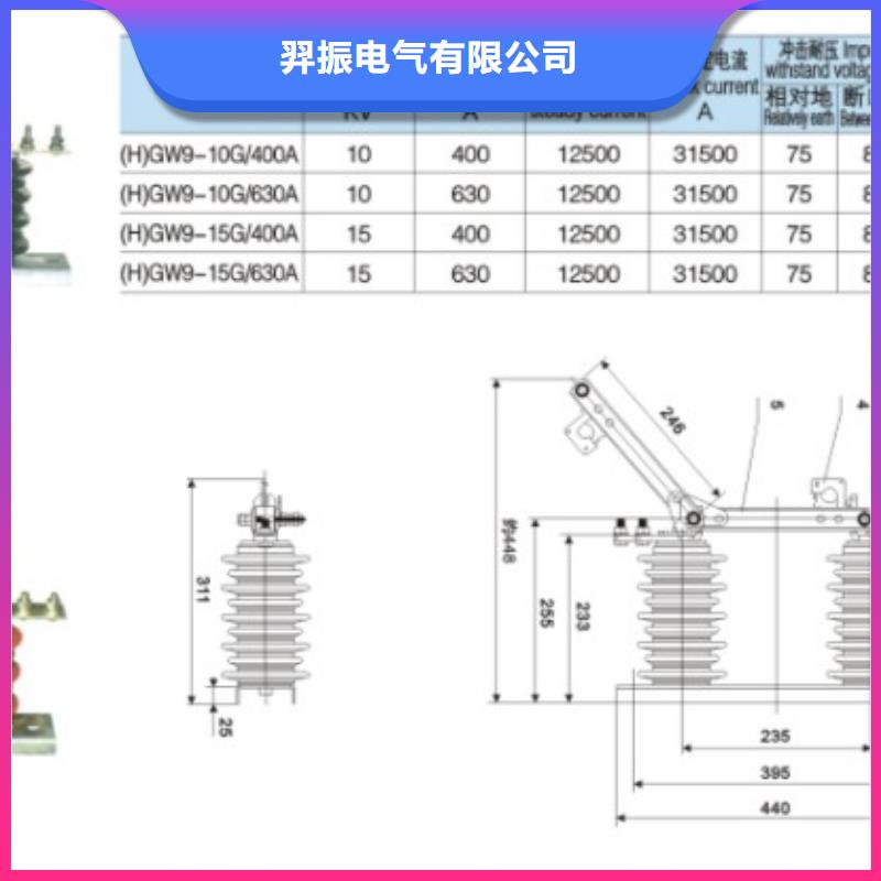 【羿振电气】高压隔离开关GW9-15G/630