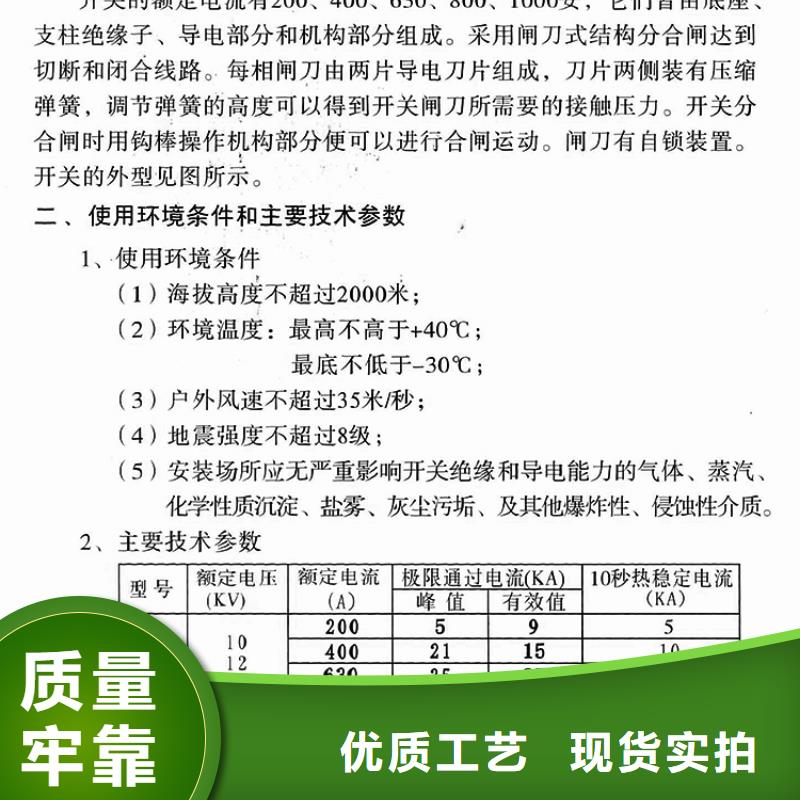 _户外高压隔离开关GW9-10G/630A