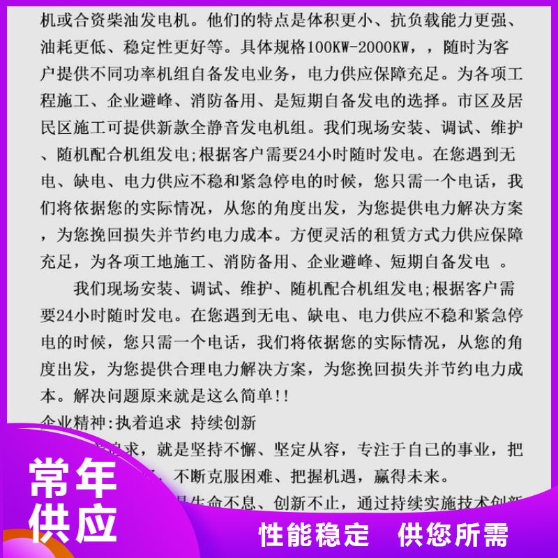 发电机租赁2025公司